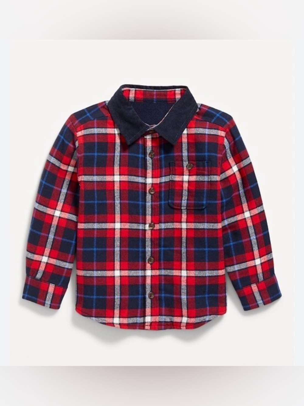 Old Navy Microfleece-Lined Pocket Flannel Shirt